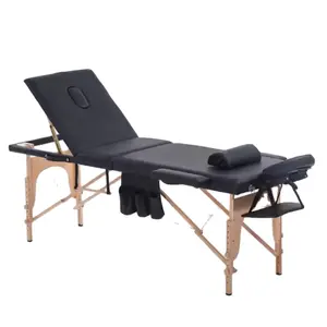 Lit de massage en mousse à mémoire de forme pliant simple professionnel lit de soins de beauté portable