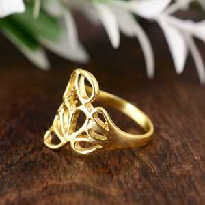 Boho Floral Brass <b>Rings</b> 18k Gold Plated Flower <b>Rings</b> <b>Statement</b> Handmade Wholesale <b>Rings</b> - Product Image 3
