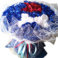 Papier de soie imprimé personnalisé imperméable de luxe de maille d'emballage de fleur de gaze de points de neige pour l'emballage de cadeau de bouquet de fleuriste