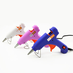 Pistola de Pegamento de Fusión en Caliente, Barras de Pegamento, 20 W, Temperatura Ajustable, Cuerpo de Plástico, Boquilla de Aluminio de 7 mm/11 mm, Pistola de Pegamento Industrial para Bricolaje - Product Image 1