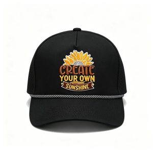 Nueva Gorra Trucker de Malla con Bordado de Girasol, Gorra de Béisbol Inspiradora, Venta al Por Mayor, Logotipo Personalizado Disponible - Product Image 3