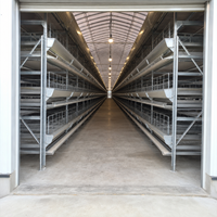 90000 Poules d'élevage à Madagascar, Antananarivo, Cage en batterie pour poules pondeuses de type H, conception de biosécurité, qianmu