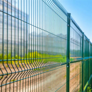 WPC 3D 커넥터 메탈 양면 와이어 게이트 아연 도금 곡선 비닐 펜스 탑 가시 패널 생산 - Product Image 5