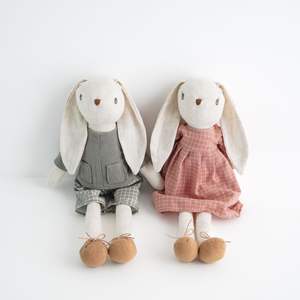 Muñeco <span class=keywords><strong>de</strong></span> Conejo <span class=keywords><strong>de</strong></span> Pascua Personalizado <span class=keywords><strong>de</strong></span> Lino Suave con Orejas Largas, Peluche Bailarina con Vestido, Juguete <span class=keywords><strong>de</strong></span> Animal para Niñas - Product Image 1