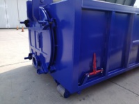 Conteneur auto-déchargeur de 15 m3, crochet de levage, bac à sable, bac à boues avec couvercle hydraulique en acier