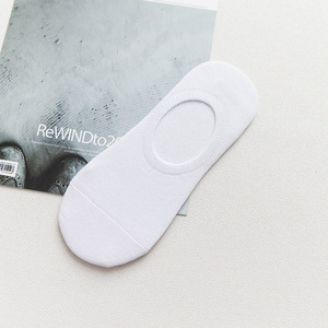 Mùa Thu Giản Dị Thoáng Khí Mắt Cá Chân Vớ Thể Thao Người Đàn Ông Của Thoải Mái Polyester Dưới Logo Cuff Dệt Kim Vô Hình Phẳng Hiệu Chuẩn - Product Image 2