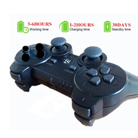 X517-1 PS3 Slim Turbo Joystick Inalámbrico 2.4G, Controlador de Juego Inalámbrico para PC con Doble Vibración