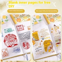 Carnet A5 rétro en cuir imprimé, carnet de collection vierge, carnet d'art, cadeau, 100 feuilles, reliure cousue, logo personnalisé