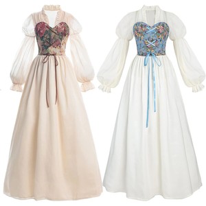 sachin and babi light blue dress Medieval Vintage Butterfly Elf Style Dress Renaissance Fairy Blue Pink  Irregular Dress with Sleeves  daizbella