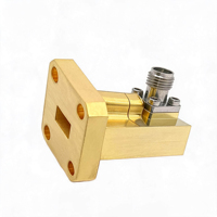 Adaptateurs coaxiaux à guide d'ondes, type terminal orthogonal de précision, modèle en aluminium et cuivre personnalisable de haute qualité