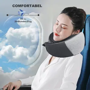 Saien 3 en 1 en forma de U reposacabezas almohada para el cuello refrigeración plegable espuma de memoria cuello almohada de viaje para coche de avión