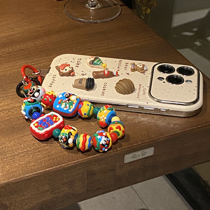 Nouvelle industrie lourde bricolage Anti-chute chaîne de poignet peint à la main pingouin téléphone portable chaîne pendentif Lucite clair dessin animé CCD pendentif - Product Image 2