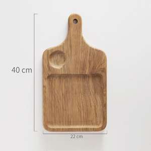 Planche à découper en bois <span class=keywords><strong>de</strong></span> noyer ronde carrée à rainures perforées pour steak et <span class=keywords><strong>plateau</strong></span> à pizza avec rainure pour la sauce - Product Image 1