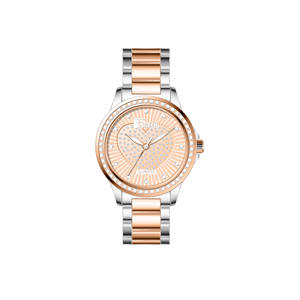 Montre pour femme Heart Gleam, bracelet en métal, mouvement à quartz, incrustation de strass décoratifs, boîtier résistant à l'eau, à porter au quotidien et pour les fêtes - Product Image 5