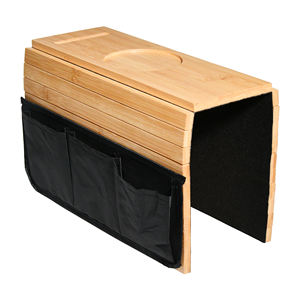 Plateau de canapé en bambou à un niveau moderne Table antidérapante flexible pliable personnalisable pour canapé Plateau alimentaire approprié canapé - Product Image 4