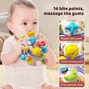 Samtoycn ของเล่นนิ่<span class=keywords><strong>ม</strong></span>6 in 1ของเล่นเสริม<span class=keywords><strong>พัฒนาการ</strong></span>เด็ก, ของเล่นเด็กแรกเกิดทำจากซิลิโคนสำหรับเด็กทารก - Product Image 3