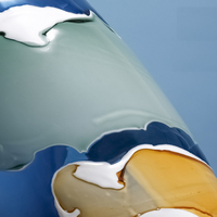 Vase en Verre Soufflé à la Main, Bleu Nordique, Moderne et Luxueux, pour Fleurs, Vente en Gros, Décoration d'Intérieur
