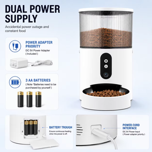 Pengumpan Hewan Peliharaan Pintar Langsung dari Pabrik, Plastik Stainless Steel, Kapasitas 3L, Dilengkapi Kamera Wifi, untuk Kucing dan Anjing, Penggunaan di Dalam Rumah - Product Image 6