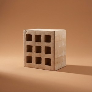 Pannello Decorativo da Parete Salk in Terracotta con Motivo a Griglia 9x9 - Product Image 6