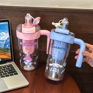 Gobelet double Sanrio My Melody Cinnamoroll 500 ml avec paille et poignée pour enfants, étudiants, utilisation en randonnée - Product Image 1