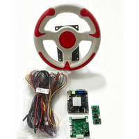 Kit de machine de jeu d'arcade de course en acier inoxydable, alimenté par USB, batterie rechargeable, volant, carte mère, sélecteur de pièces, DIY pour enfants