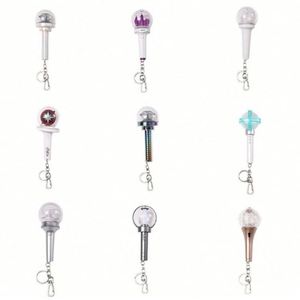 Design Custom Cartoon Acrylic Illuminated Mini Support Stick Keychain LED Mini Hand Light Pendant - Product Image 6