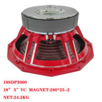 18 pouces 3000w Dj Bar Sound système professionnel Woofer haut-parleur Subwoofer