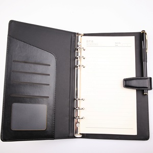 Diario di Agenda aziendale moderno personalizzato con rilegatura a fogli mobili per Notebook ricaricabile fisso con Slot per schede di nome forniture per ufficio - Product Image 1