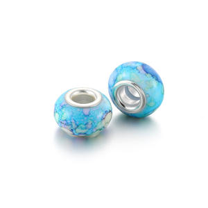 New Colorful Acrylic Spacer <b>Beads</b> With <b>Large</b> Holes 14mm Rhinestone Decorative <b>Beads</b> for Diy Pens Keychains and Jewelry Making - Product Image 5