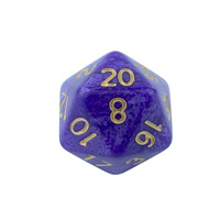 Vente en gros mdn 20 faces transparentes acrylique RPG dés perle motif Coc métal carré pour jeu de société enseignement donjons D20