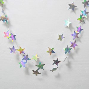 Vente en gros de banderoles d'étoiles Décoration irisée-Disco holographique-Euphorie Guirlande de décoration d'étoiles pour l'obtention du diplôme Fête de Noël - Product Image 3