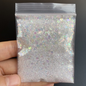 Vendita calda 2oZ borsa pastello iridescente Glitter alla rinfusa PET arcobaleno Glitter poliestere misto Glitter per Nail Art natale decorazione - Product Image 4
