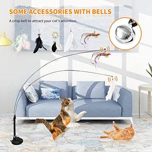 Petdom Interactive Interactive Abnehmbares Katzen spielzeug Katzen feder spielzeug mit Super Saugnapf <span class=keywords><strong>Cat</strong></span> <span class=keywords><strong>Teaser</strong></span> <span class=keywords><strong>Wand</strong></span> - Product Image 6