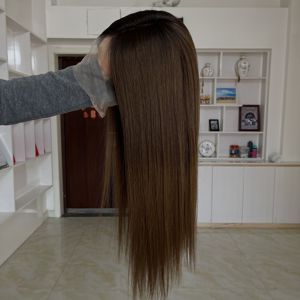 Fashion Ombre Blonde Virgin Hair Glueless Precut Lace Front Wigs for White Women 18-24 Inch #O1B-2-4 - Product Image 2