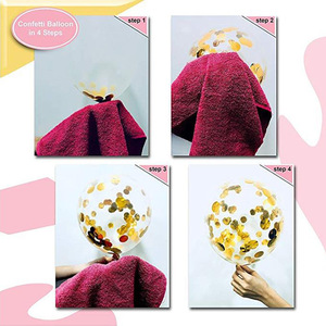 Kit de Décoration de Fête en Aluminium Doré Rose avec Guirlande, Confettis et Ballons pour Anniversaire - Product Image 4