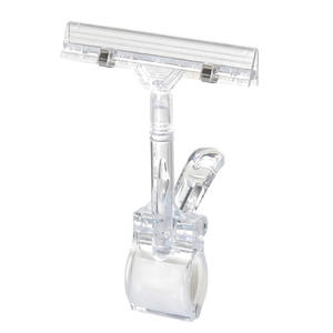 투명 조절식 T-슬롯 POP 클립, 소매용 와이어 로드 디스플레이 사인 홀더 - Product Image 1
