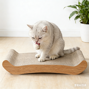 Atacado Arranhador para Gatos em Papelão Ondulado Resistente a Arranhões, Formato de Osso, com Design de Sofá e Cama - Product Image 4