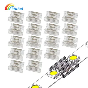 Catu daya lampu strip led 12V 24V SMD 5050 konektor LED koneksi cahaya strip 10mm 3pin