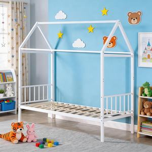 Cadre de <span class=keywords><strong>lit</strong></span> en forme de maison pour enfants avec option de <span class=keywords><strong>lit</strong></span> gigogne pour les séjours d'hôtesse-gardienne et les frères et sœurs - Product Image 5