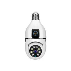 סיטונאי מיני wifi 360 תואר צפה הנורה מצלמה שתי עדשת אבטחת מצלמה מערכת