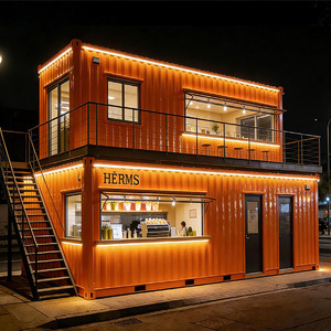 Bâtiment Modulaire Bicolore, Conception à Double Étage pour Divers Scénarios Commerciaux, Utopie Onirique dans la Ville - Product Image 5