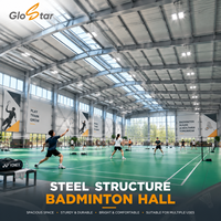 Structure en acier pour salle de sport intérieure GloStar, terrain de badminton, gymnase et bâtiment polyvalent