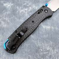 Couteaux BM 535 EDC avec manche en fibre de carbone noire, couteau de survie en plein air, couteau de chasse, couteau pliant tactique de poche