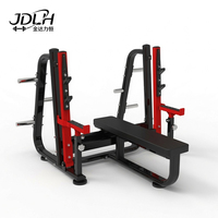 Máquina de press de banca plana con guías y soportes de seguridad para gimnasios comerciales, fabricante OEM de equipos de fitness