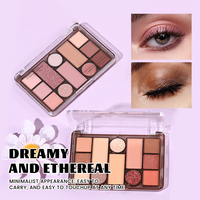 Palette de fards à paupières multifonctionnelle 12 teintes, mat et scintillant, pigmentée, palette portable pour un maquillage quotidien et glamour des yeux