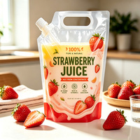 Bolsa con Boquilla para Bebidas y Jugos de Frutas, Personalizada, de Grado Alimenticio, Reutilizable, Transparente, para Envasado de Líquidos