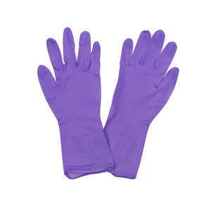 Gants jetables en nitrile violet sans poudre, texture lisse et complète, pour la beauté, la coiffure et la transformation alimentaire - Product Image 1