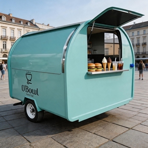 Food Truck Rétro Moderne en Acier Inoxydable, Tôle Galvanisée, Aluminium et Fibre de Verre pour la Restauration Rapide en Extérieur - Product Image 2