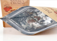 Sachet Doypack Personnalisé Mat Imprimé Refermable avec Fermeture Ziplock, Qualité Alimentaire, pour Emballage de Snacks (Noix, Granola, Fruits Secs)