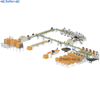 Machine à bois Saifan Sf8005+8010, machine à découper le contreplaqué avec alimentation par palettes en bois et empileur